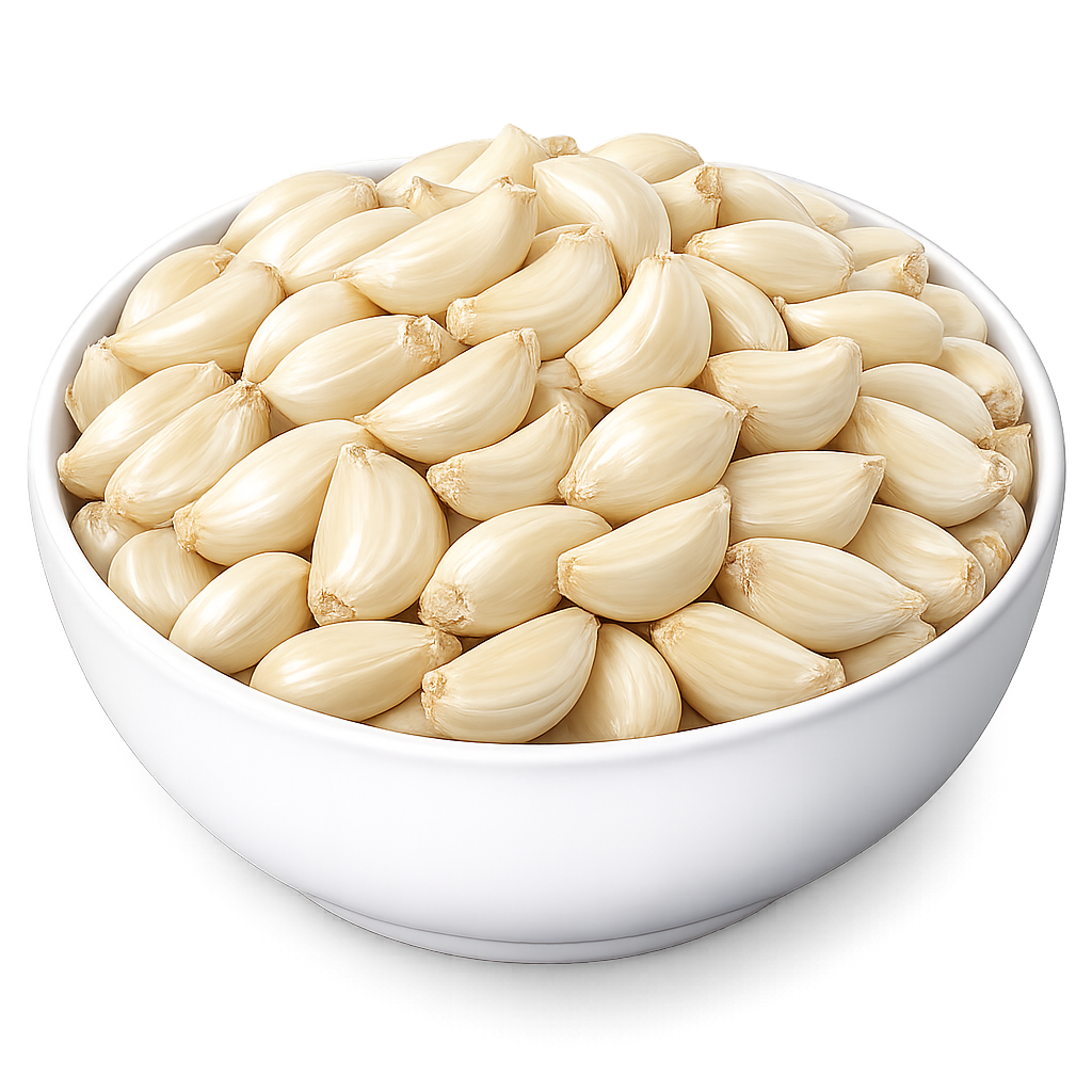 pealed garlic