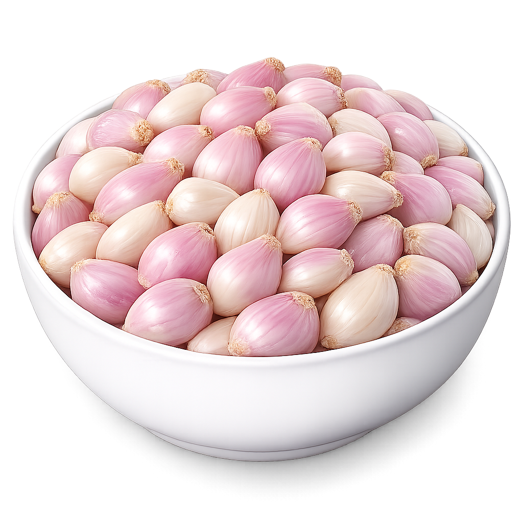 pealed shallot